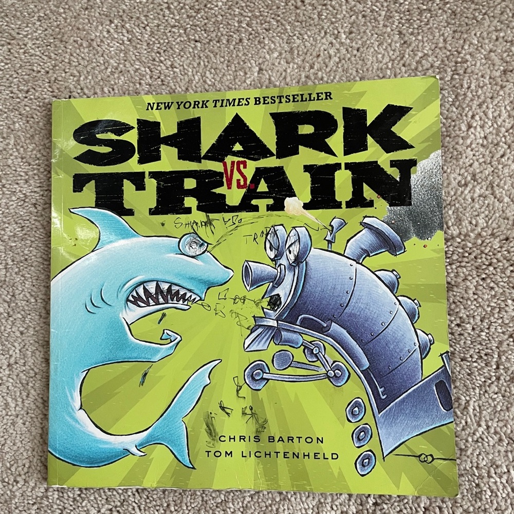 Shark vs. Train Kids Book - Green Cover